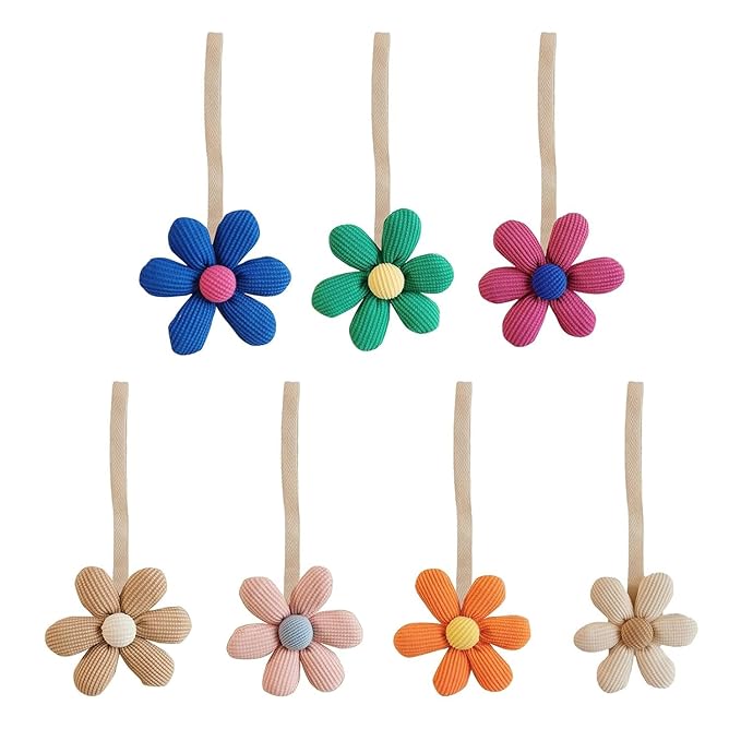 1Pc White Stylish Flower Pacifier Pendant Fashionable Pacifier Holder Ornament Keep Your Pacifier Secure and Fashionable Gift Soft Cloth Pacifier Leash,Pacifiers