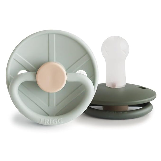 FRIGG Little Viking SilkySoft Silicone Baby Pacifier 2-Pack | Made in Denmark 6-18 Months)