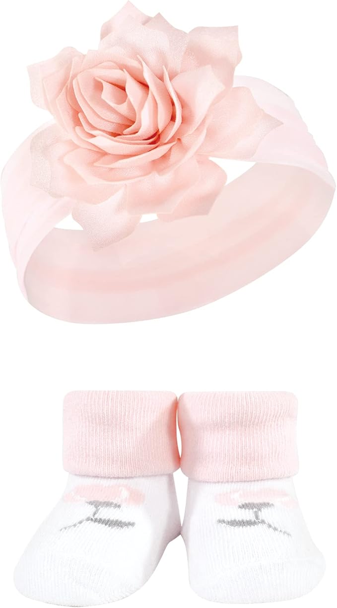 Hudson Baby Girl's Headband and Socks Giftset