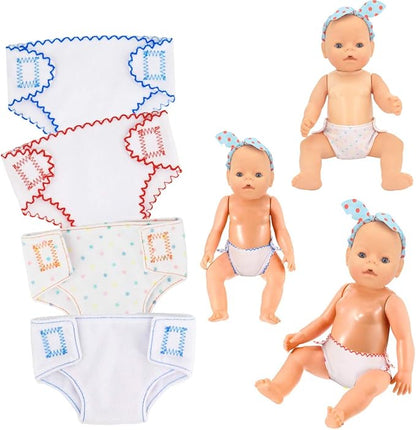 16 Pcs Baby Doll Diapers Underwear Set Fits 14 Inch 18 Inch 16 Different