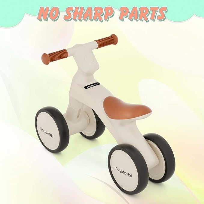 Maydolly Baby Balance Bike, Toddler Balance Bike for 1 Year Old Boys Girls 4 Wheels 10-36 Month