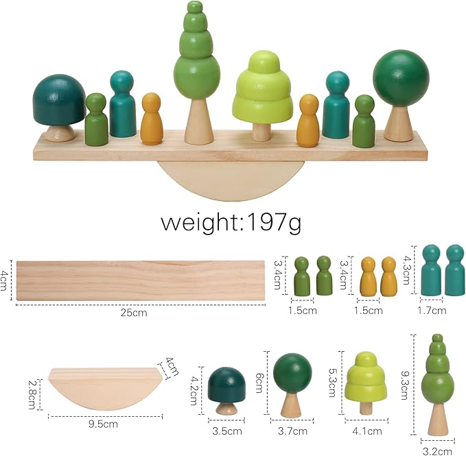 Promise Babe Wooden Tree Toys Balance Toys Wooden Peg Dolls