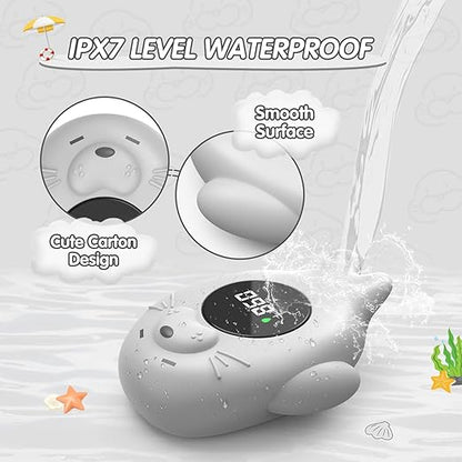 Baby Bath Thermometer Safety, Waterproof Bath Thermometer with Temperature Warning