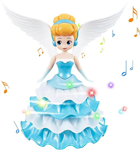 Dancing Princess Toys for Girls,Electric Cars Angel Doll with Colorful 3 4 5 6 (159B)
