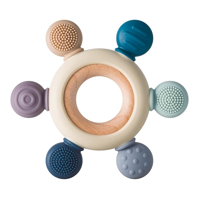 Baby Teething Toys Silicone Teethers BPA Free Silicone Rudder