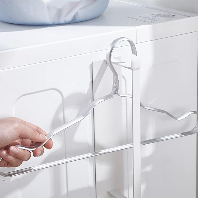 Magnetic Hanger Organizer,Hanger Storage Rack for Washing Machine,Hanger Stacker for Closet Laundry Room,Clothes Hanger Storage for Adult or Child Clothes Hangers