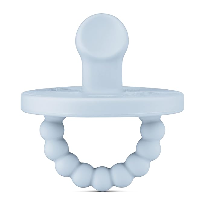 Ryan & Rose Cutie PAT Pacifier Teether (Slant, Blue)