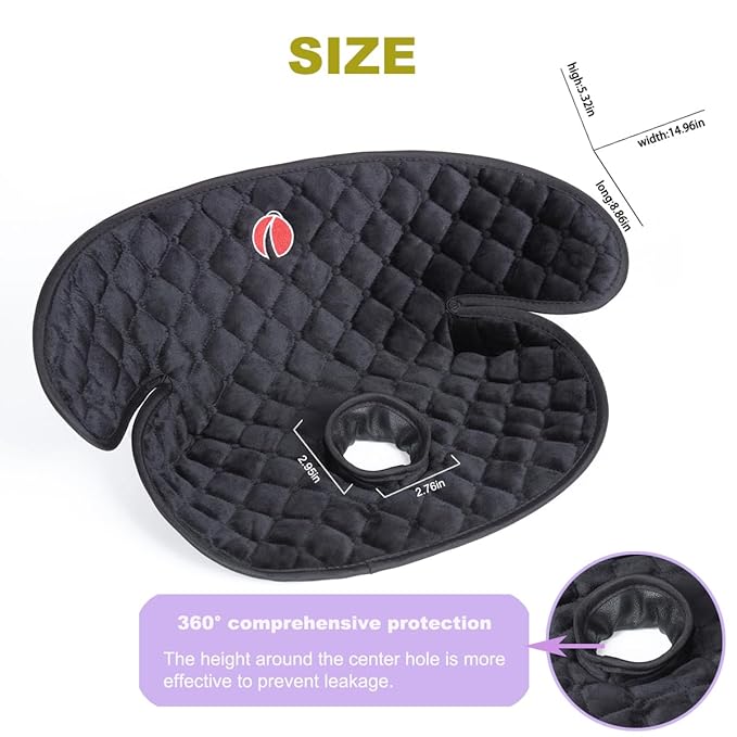 JOOLIO B&S Baby Piddle Pad Car Seat Liner,Potty Training car seat Protector with Waterproof Liner for Child Safety Car Seat Stroller and Dinner Chair,Machine Wash and Dry，Black