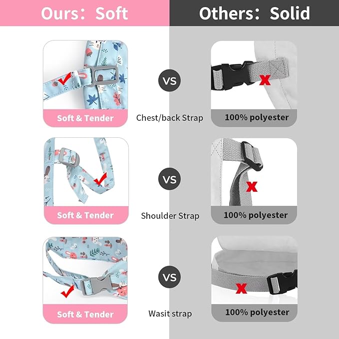 Baby doll carrier for baby girl Premiums soft straps and 18 inch