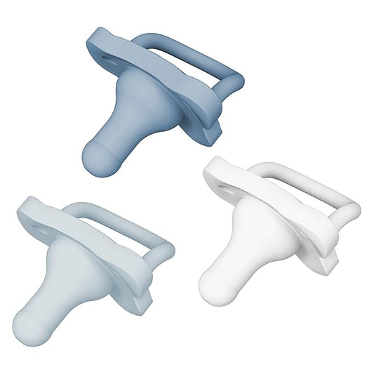 Dr. Brown's HappyPaci 100% Silicone Baby Pacifier, Contoured One-Piece Design 0-6m, BPA-Free, 3 Pack
