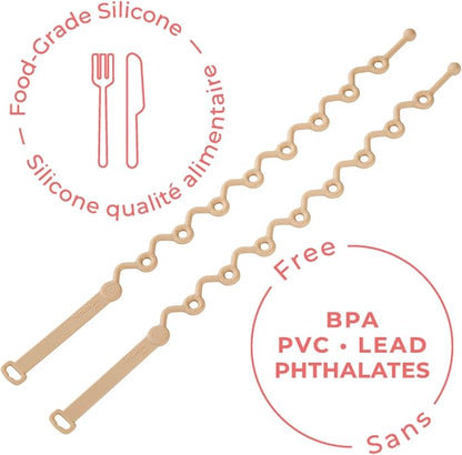 Toy Straps for baby - Keep toy, bottle & pacifier Off The Floor 2-Pack