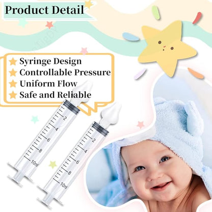 Nasal Irrigator for Baby,Syringe Nasal Irrigator 10ml Nasal (2 PCS)