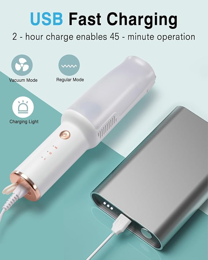 Baby Hair Clippers with Vacuum, Ultra Quiet Baby Hair Cutting Kit Silent Clippers Kids Clippers for Beginner,Waterproof Baby Grooming Kit for Newborns