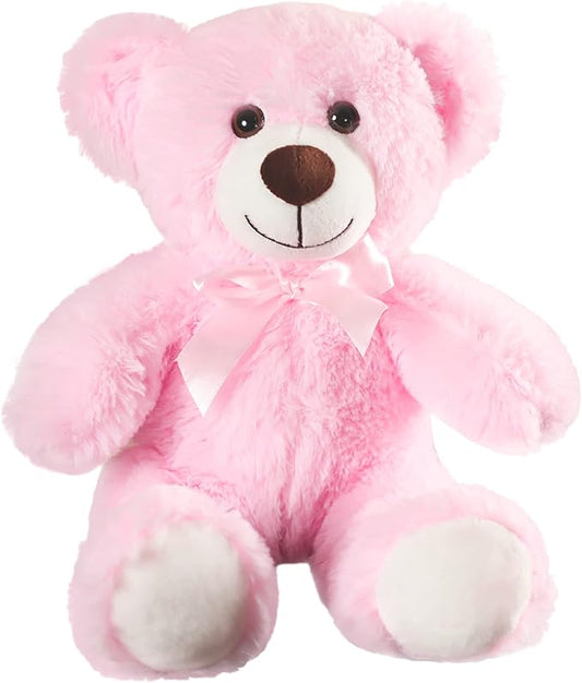 Teddy Bear Plush Cute Stuffed Animal Toys Pillow Bear Doll (13.7In/35CM, Pink)