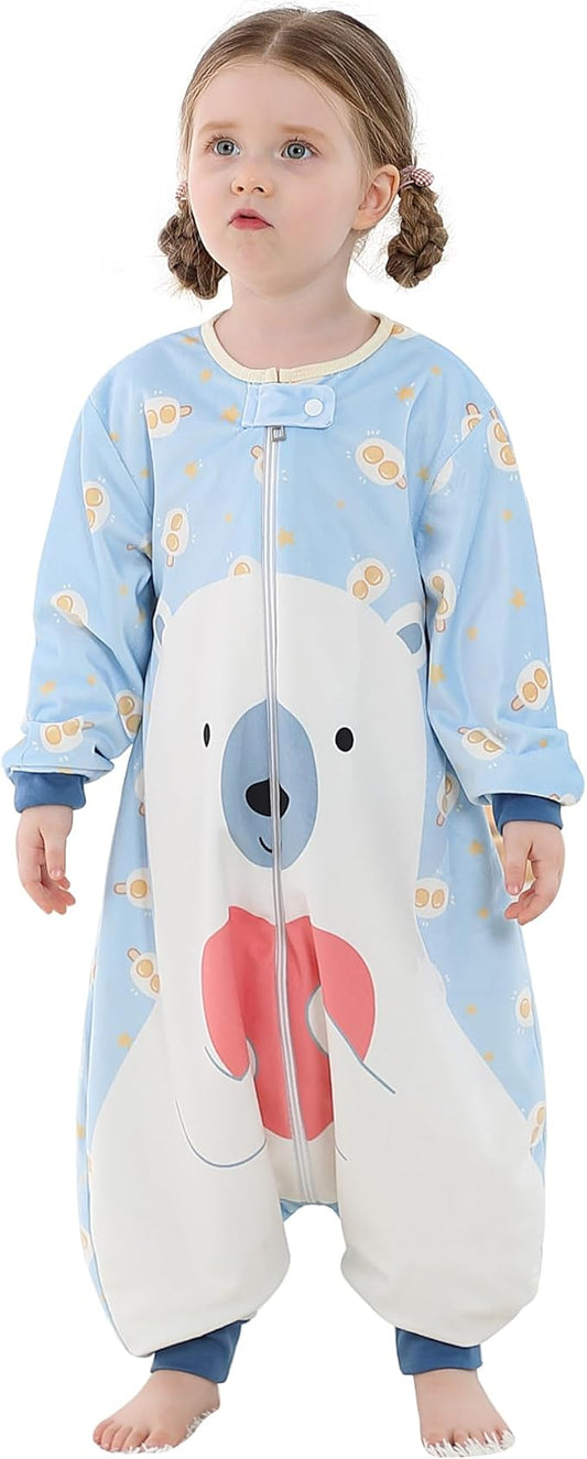 Baby Sleeping Sack Sleeveless, Toddler Sleeping Bag with Legs