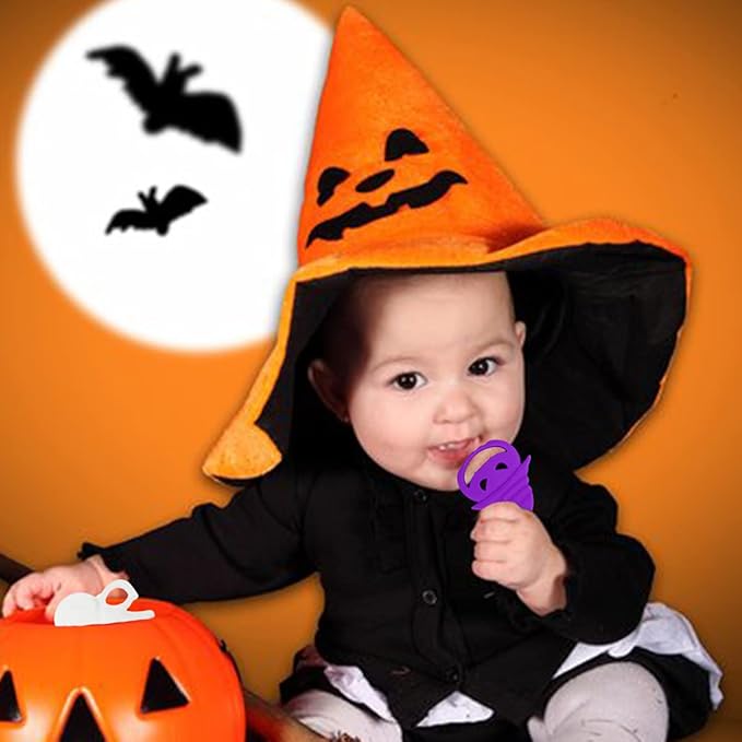 Anditoy 4 Pack Halloween Teething Toys Halloween Teether for 3-12