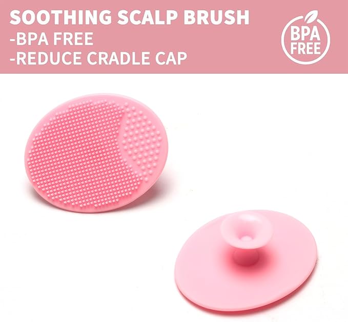 Goat Baby Hair Brush Set, Wooden Comb Massage Scalp Comb