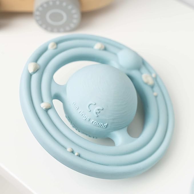 Planet CH3W (Blue) Natural Rubber Baby Toy for Teething, Bath