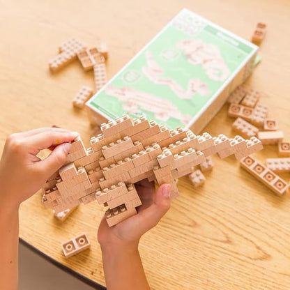 Eco-Bricks 3 in 1 Builds Reptiles - Earth-Friendly Kids Building Blocks 3 Different