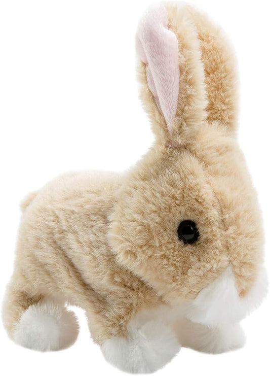 HollyHOME Plush Rabbit Easter Electronic Interactive Toy Jumping,Wiggle Ears 7 Inches