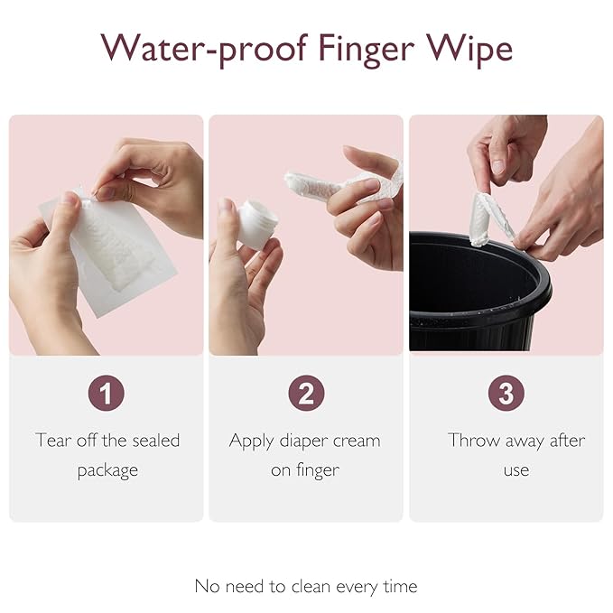 Momcozy Baby Diaper Cream Applicator Kit - Spatula, Finger Wipes & Waterproof Sleeve