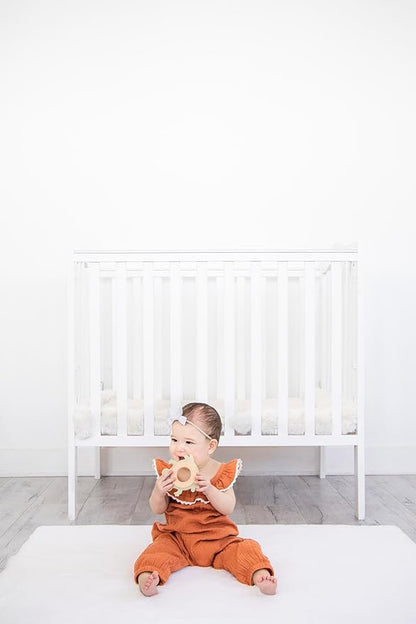 Pearhead Frog Wooden Baby Teether, Natural Wooden Teething Toy for Babies 0+ Months