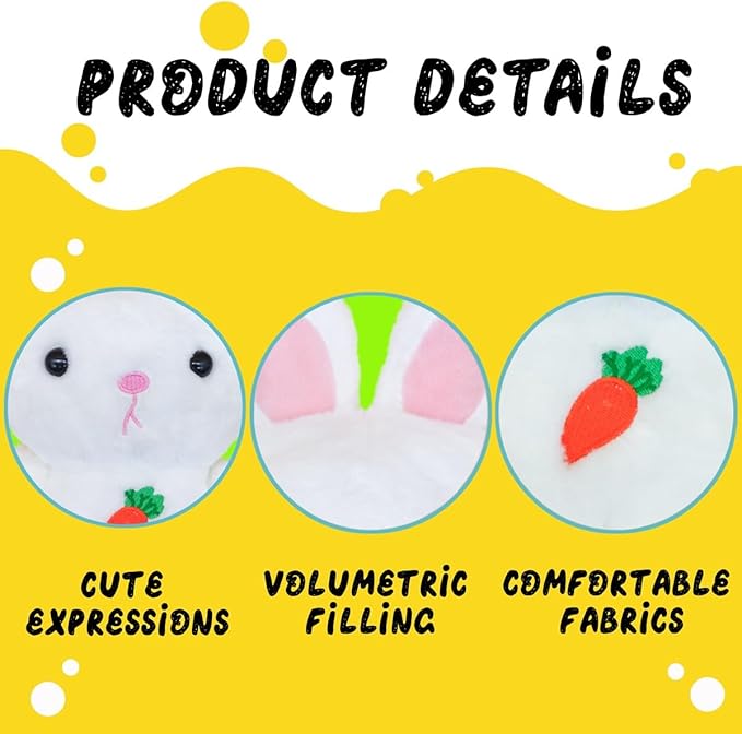 Soft and Cuddly Pink Animal Plush Toy, Dreamy Soft and Cuddly Pink Plush Doll 3+ (White