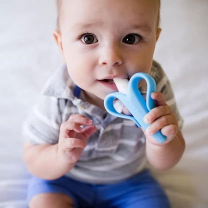 Baby Banana - Blue Banana Toothbrush, Training Teether Tooth Brush for Infant