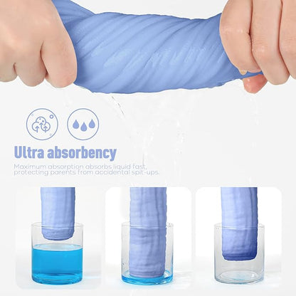Yoofoss Muslin Burp Cloths for Baby 10 Pack 100% Cotton 20''X10'' Super