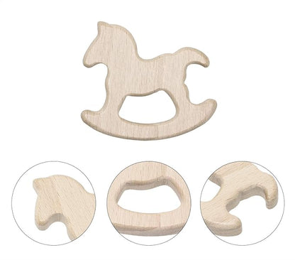 Baby Teething Toys Penta Angel 10Pcs Natural Wooden Teething Animal (10)