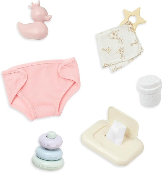 LullaBaby – 9-Pc Baby Doll Changing Set 14-inch Baby 2 &