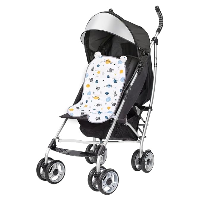 Baby Carriage Cushion, Universal Breathable Car Seat Insert Cushion, 3D Air Mesh Baby Seat Pad Liner for CarSeat, Buggy, High Chair (Planet)