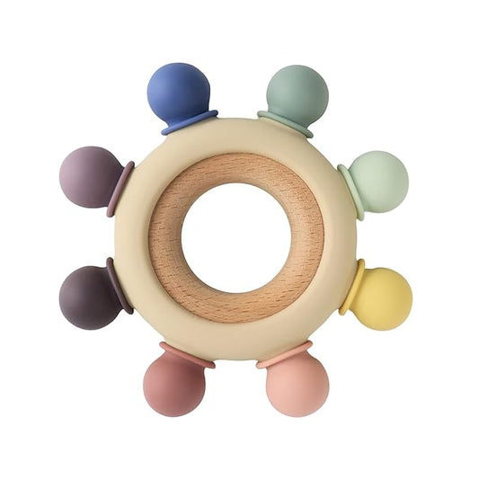 Baby Teething Toys Silicone Teethers BPA Free Silicone Rudder (8 Directions