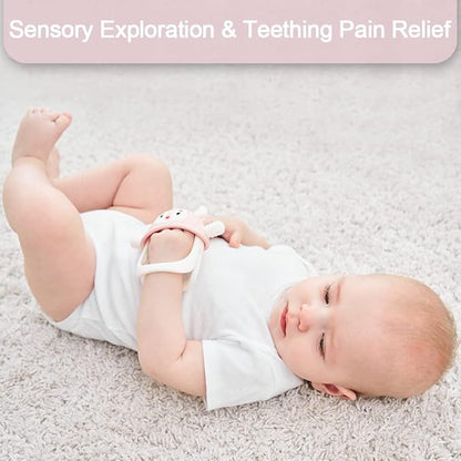 Smily Mia Teething Toys/Teethers for Babies 6-12 Months, Reindeer Baby Chew Toy 3-6 Months for Teething Relief