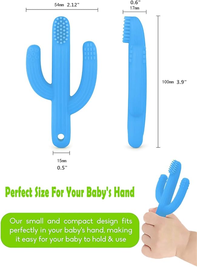 Cactus Teether, Baby Teething Toys for Babies 0-6 Months 6-12 Months