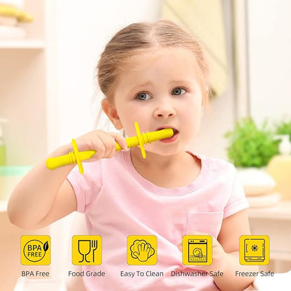 Fu Store Hollow Teether Tube with Safety Shield, 5 Pack 3-12 Months