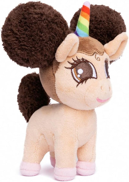 Baby Alexis Unicorn Plush Toy with Afro Puffs (Standing) - 6 inch