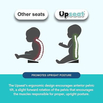 Upseat Baby Floor Seat Booster Chair for Sitting Up with Removable Tray for Meals and Playtime, Developed with Physical Therapists for Safe and Healthy Hip Development and Posture (Pink)