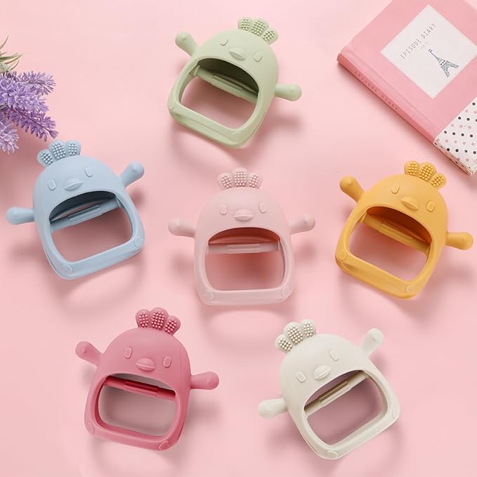 Baby Teething Toys, Soft Silicone Baby Teether Toys for 0-6 Months