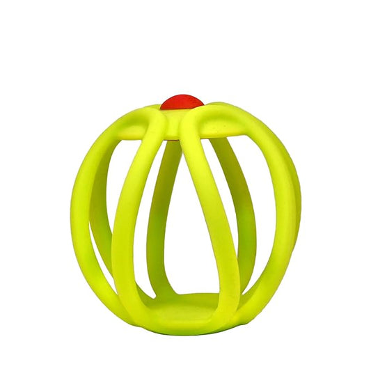 OgoBolli Poppi Teether Ring Tactile Sensory Ball and Pop Up Popper Toy for Babies & Toddlers - Stretchy, Squishy 6+ Months