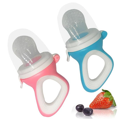 Generic Baby fresh fruit feeder, baby fruit feeder pacifier (Blue)
