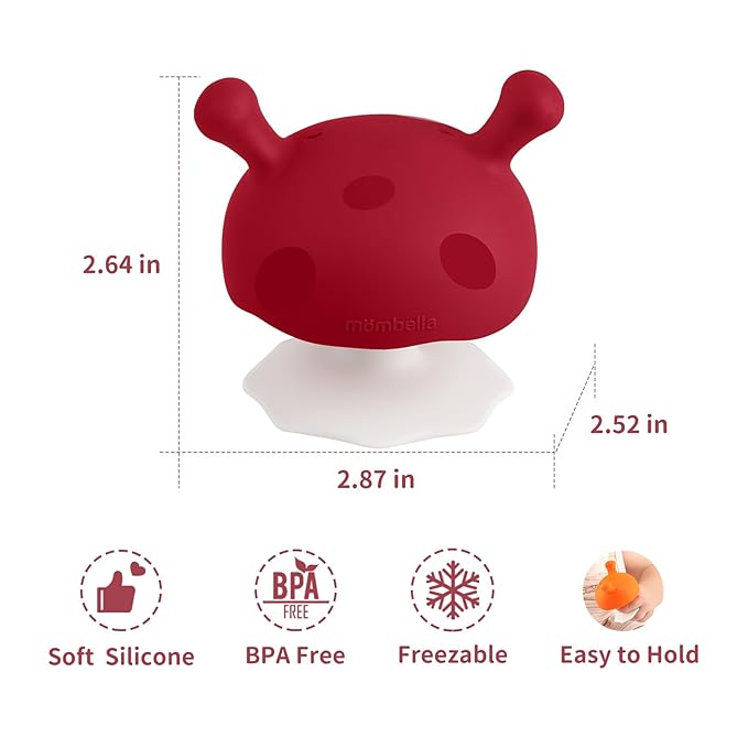 Baby Teething Toys for 3-12 Months+,Silicone Mombella Baby Teether with Suction Base