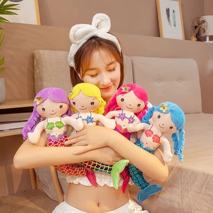 Mermaid Soft Plush Doll Princess for Girls Toddlers & Babies, Mermaid Gifts for Girls 30 cm)