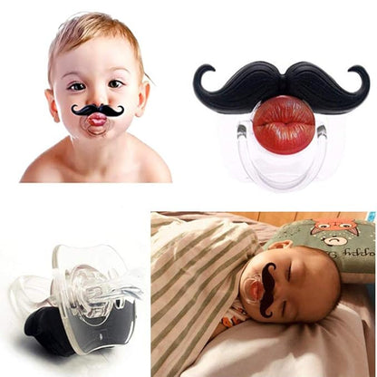 4Pcs Cute Kissable Mustache Pacifier for Babies Funny Lips Baby Pacifiers