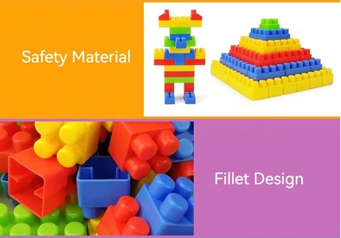 Baby Building Blocks, Kids Building Blocks Toys for 1 2 3 4 5 Year Old Boys Girls Toddlers 130 PCS