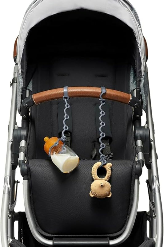 Toy Straps for baby - Keep toy, bottle & pacifier Off The Floor 2-Pack