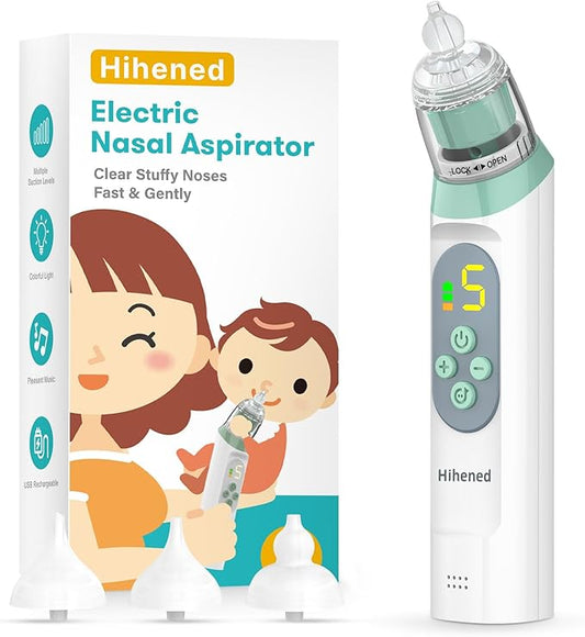 Electric Nasal Aspirator for Baby, Nose Aspirator for Toddlers 3 Silicone