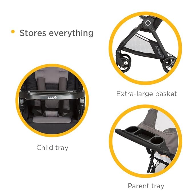 Safety 1st Smooth Ride Travel System Stroller and Car Seat OnBoard™ FLX - Efficient Infant Car Seat Stroller and Infant Car Seat and Stroller Combo, Black Cherry