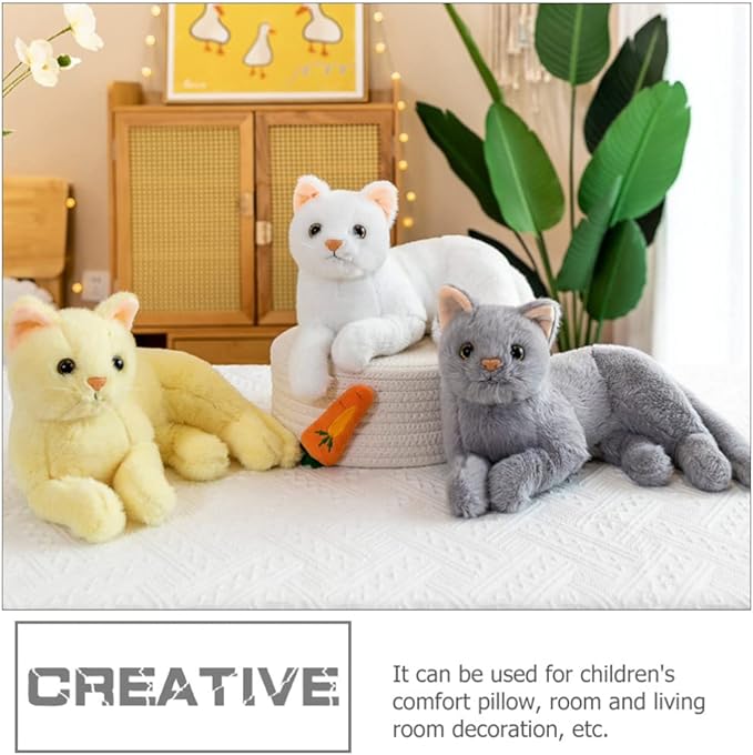 Gadpiparty Halloween Decorations Home Decor Home Decor Home Decor Plush Cat Doll, Realistic Soft Plush Cat for Boys and Girls 12 Inch)