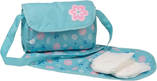 ADORA Baby Doll Diaper Bag with Sturdy Straps, includes Changing Mat and 2 Doll Diapers (Fits 13" Dolls) 3+ -
